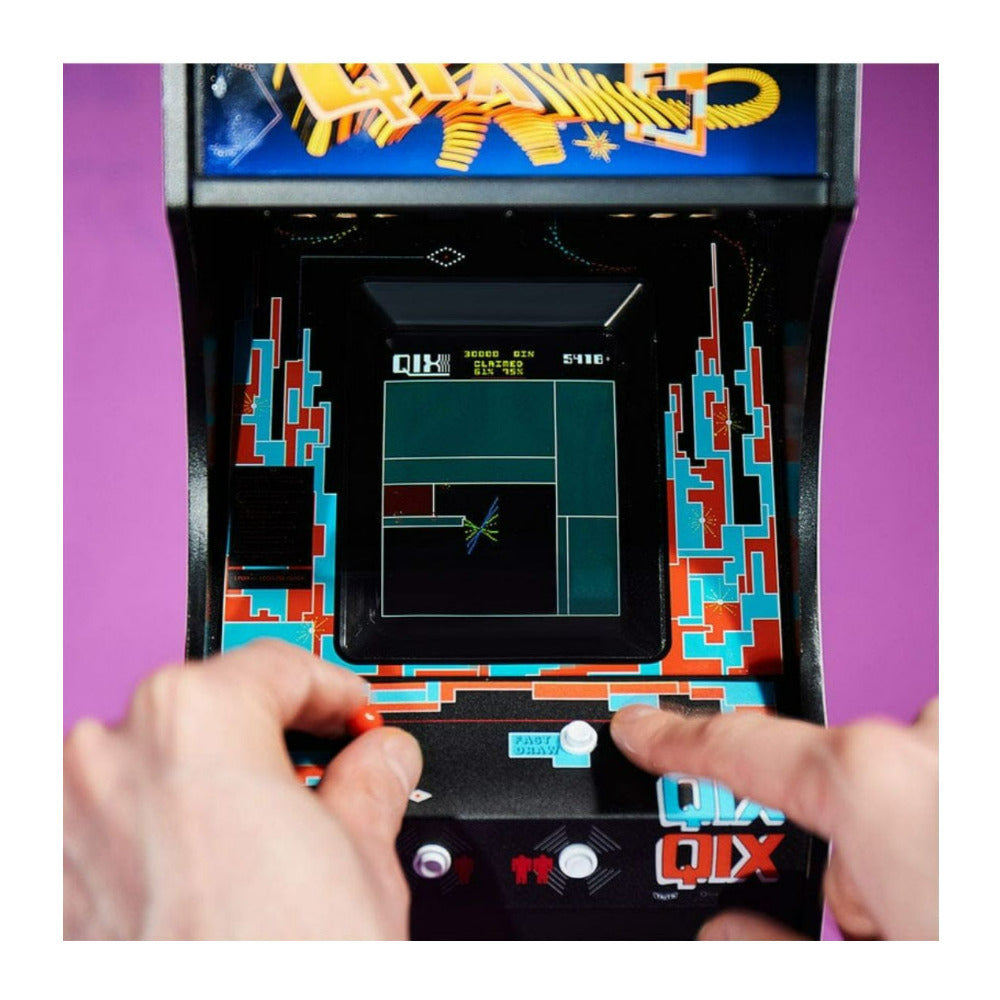 Numskull Official Taito QIX Quarter Size Wooden Arcade Cabinet with 3W Speakers
