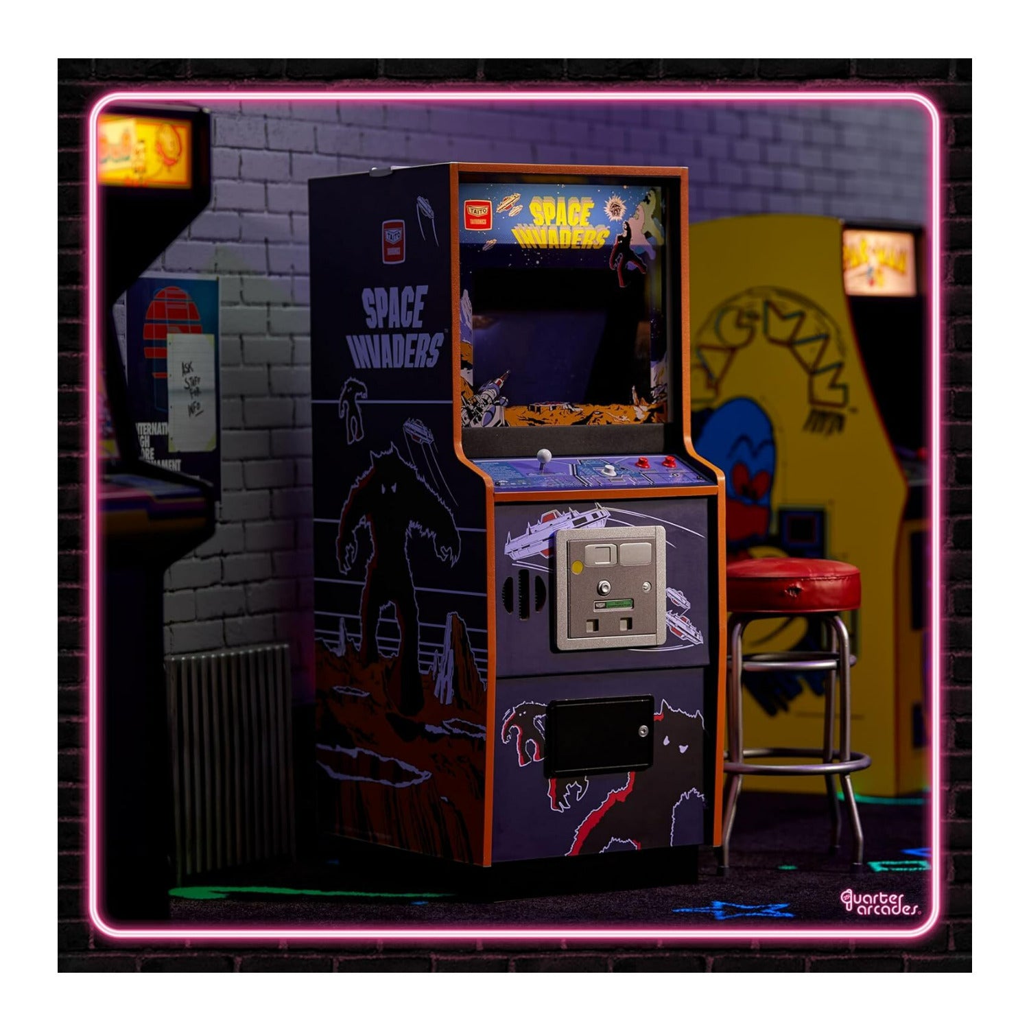 Numskull Quarter Arcades Quarter Sized Space Invaders Mini Arcade Machine