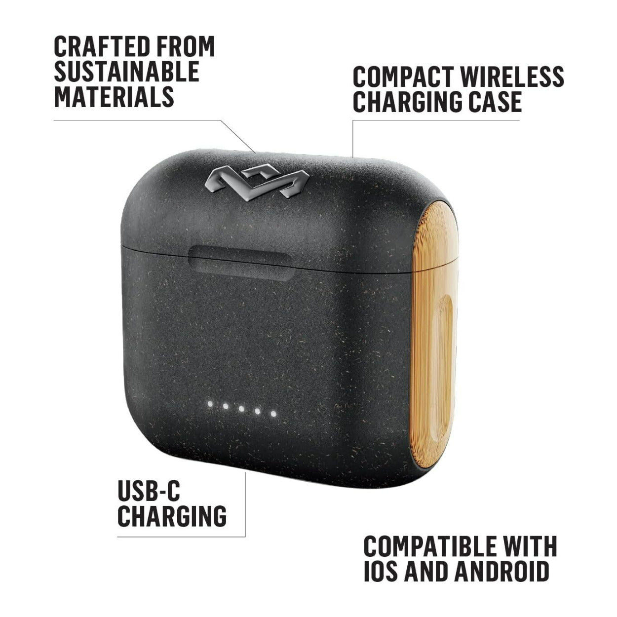 House of Marley Rebel True Wireless Signature Black Earbuds