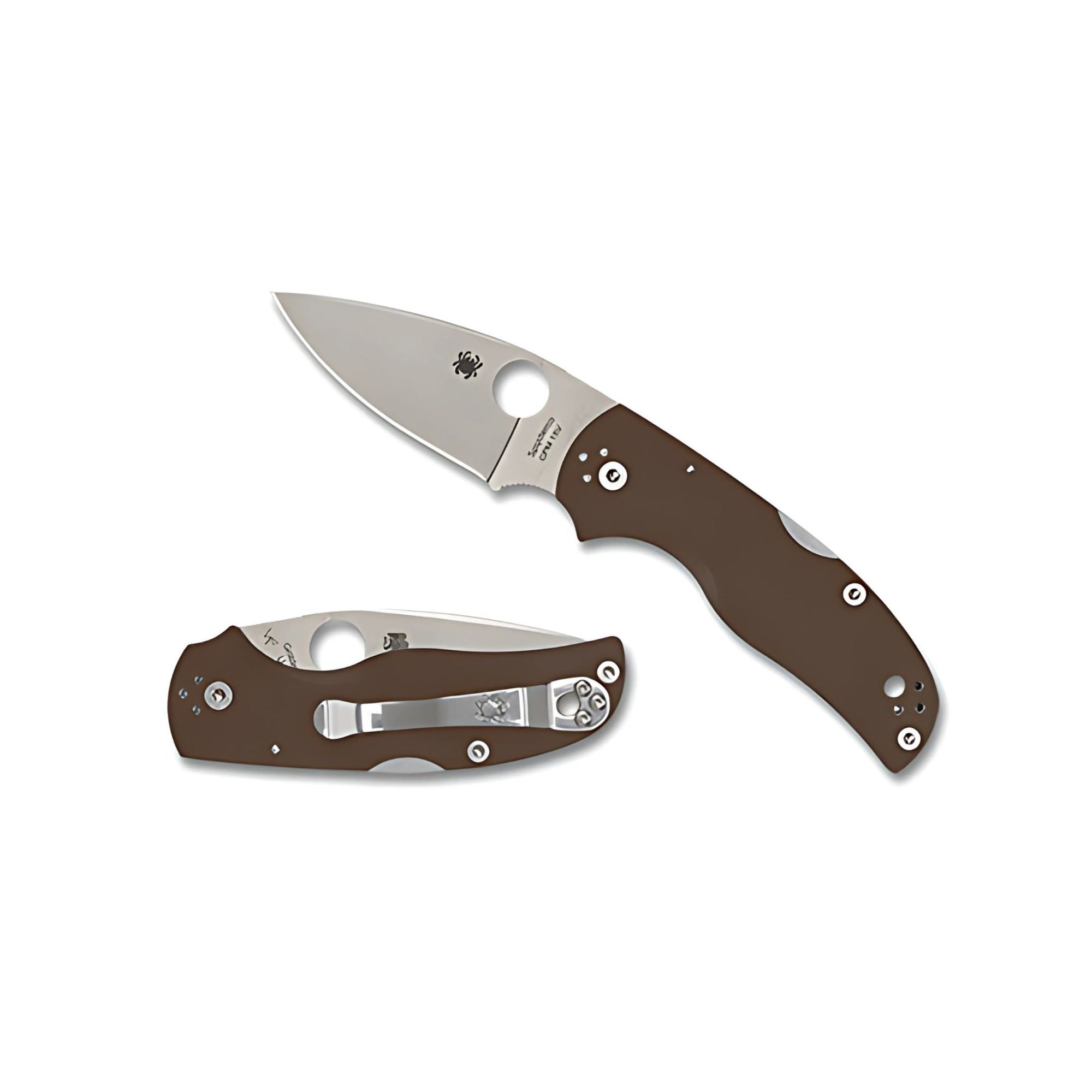 Spyderco Native 5 Folding Knife 2.95-Inch CPM 15V Steel with G-10 Handle (Brown)