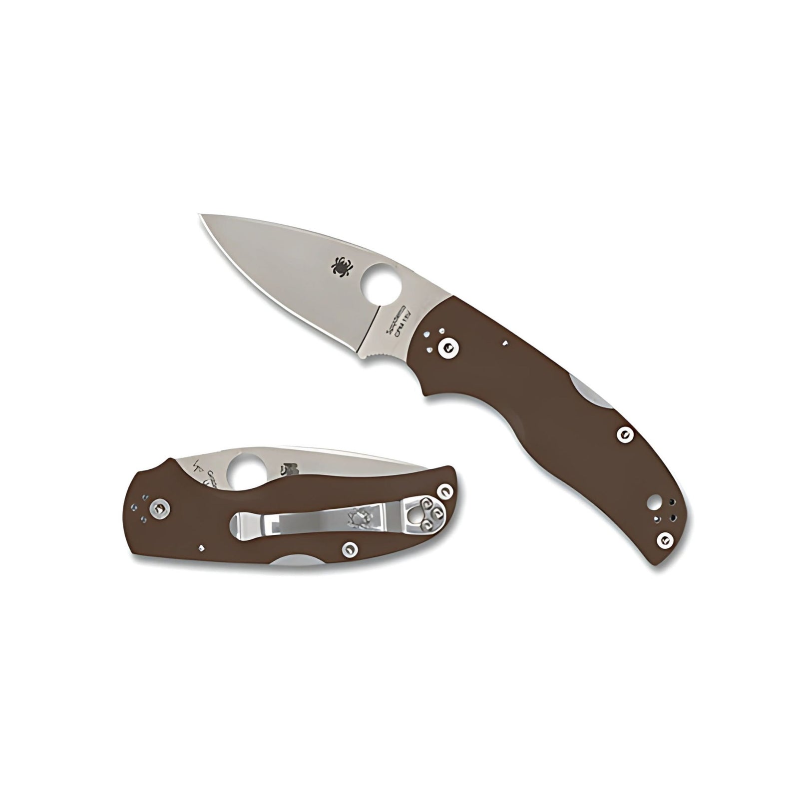 Spyderco Native 5 Folding Knife 2.95-Inch CPM 15V Steel with G-10 Handle (Brown)
