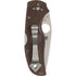 Spyderco Native 5 CPM 15V Stainless Steel Full-Flat Grind Folding Knife (Brown)