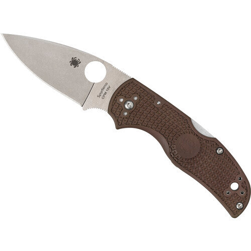 Spyderco Native 5 CPM 15V Stainless Steel Full-Flat Grind Folding Knife (Brown)