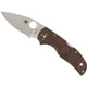 Spyderco Native 5 CPM 15V Stainless Steel Full-Flat Grind Folding Knife (Brown)