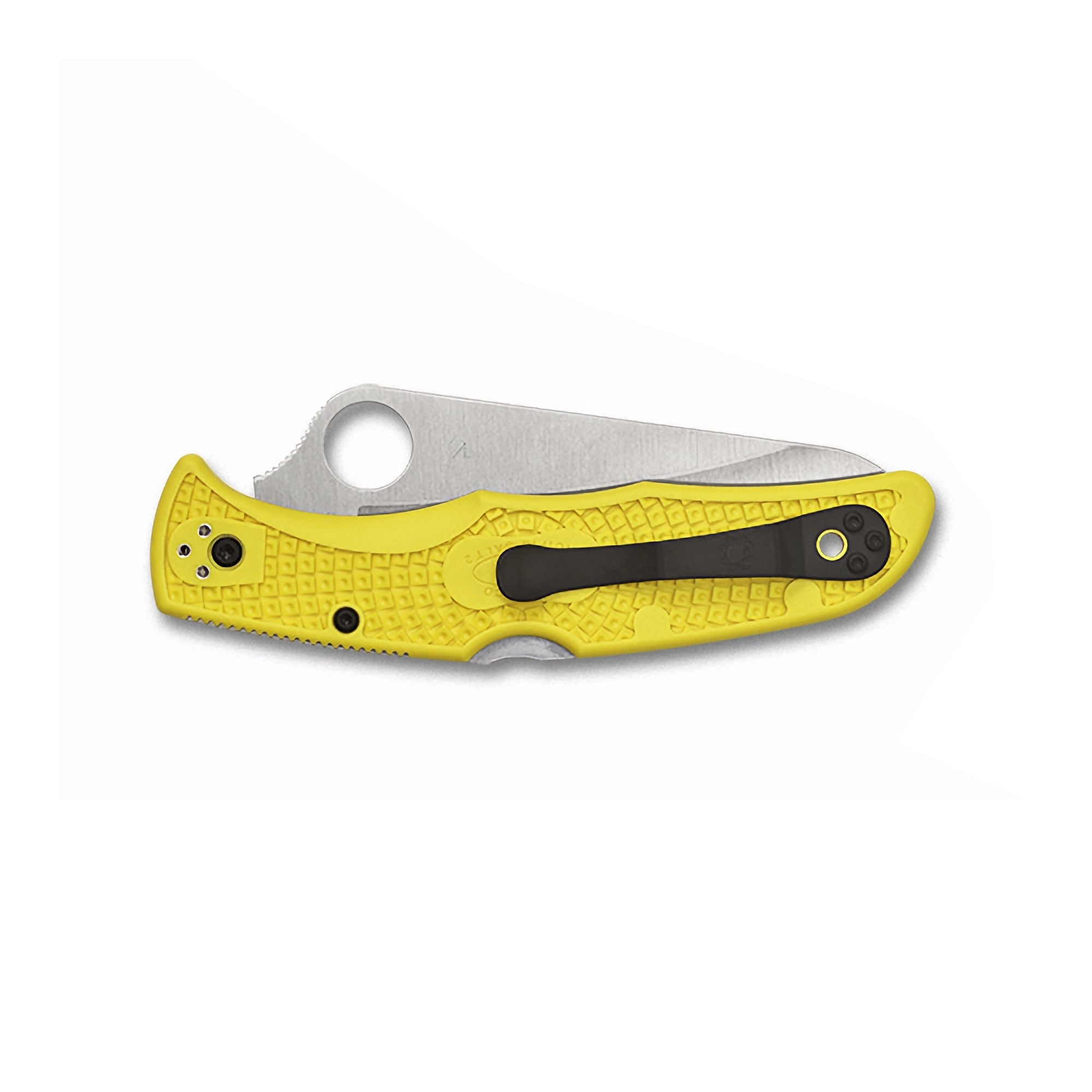 Spyderco Pacific Salt 2 Folding Knife 3.78-Inch Yellow FRN Handle H-2 Steel