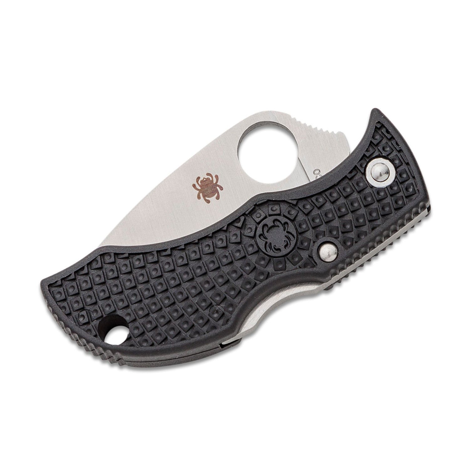 Spyderco ManBug Lightweight Leaf Pocket Knife with Black FRN (Satin Finish)