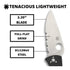 Spyderco Tenacious Lightweight Folding Pocket Knife with Black FRN Handle