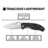 Spyderco Tenacious Lightweight Folding Pocket Knife with Black FRN Handle