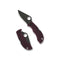 Spyderco Micro-Melt PD#1 Black Blade Limited Sprint Run (Burgundy)