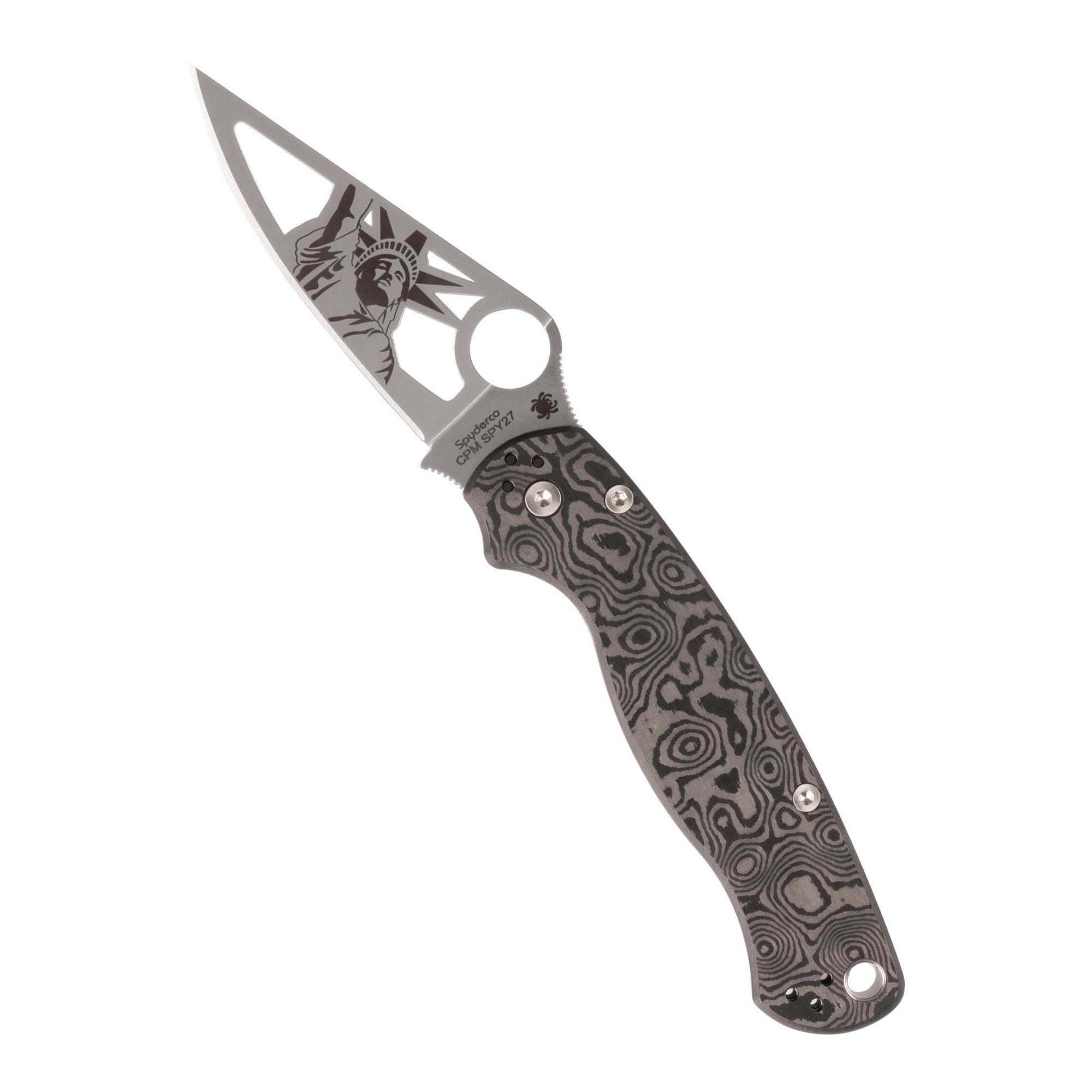 Spyderco Para Military 2 Folding Knife - CPM SPY27 Steel (Statue of Liberty)