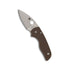 Spyderco Lil Native Brown G-10 CPM 15V Sprint Run with Compression Lock