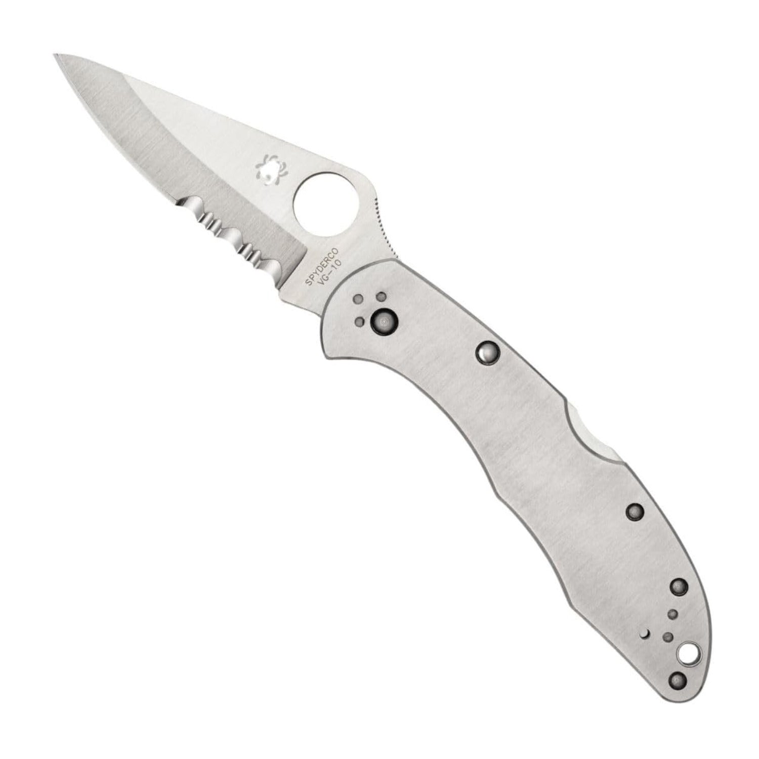 Spyderco Delica 4 Stainless Steel Folding Knife with VG-10 Drop Point 73mm