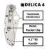 Spyderco Delica 4 Stainless Steel Folding Knife with VG-10 Drop Point 73mm