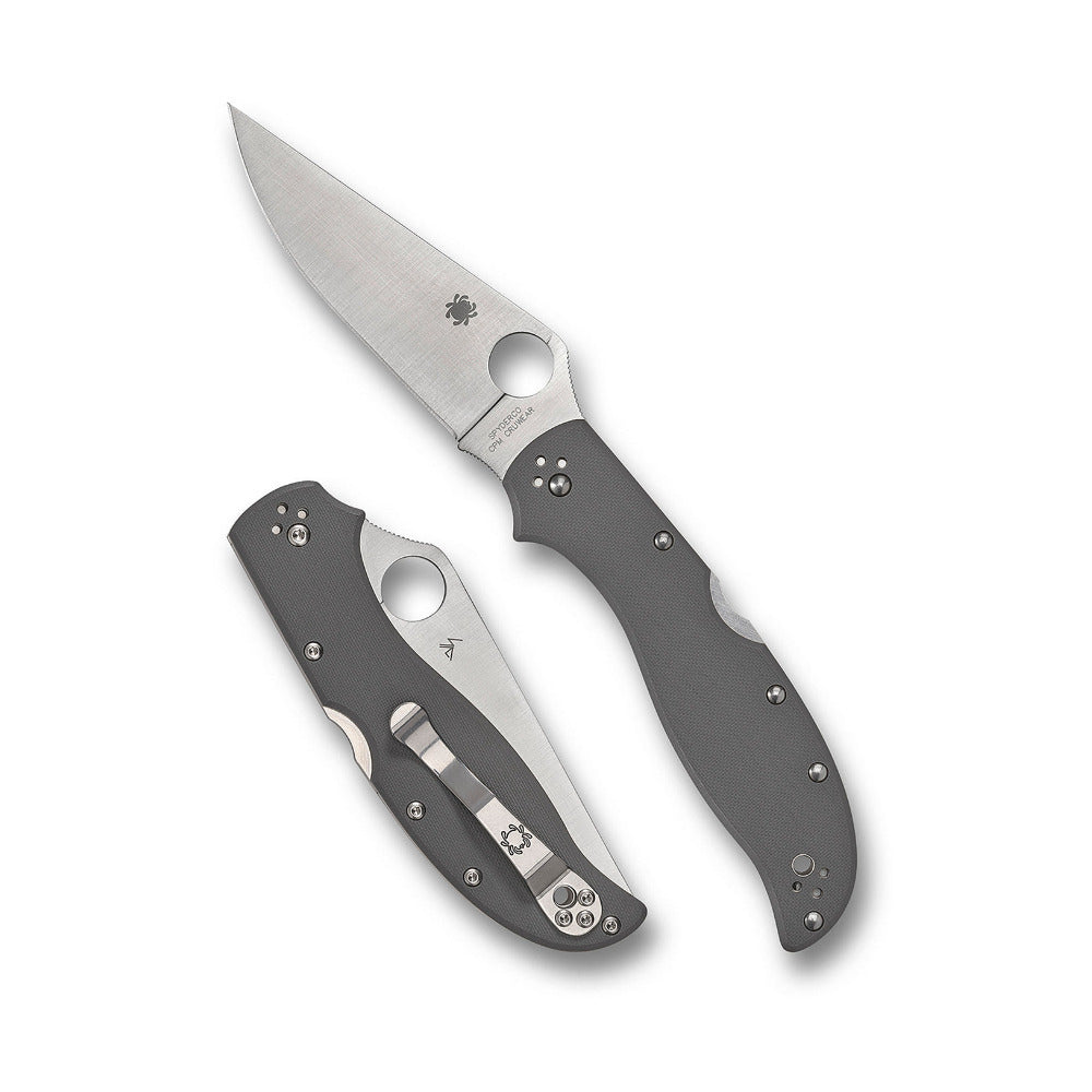 Spyderco Stretch Folding Knife 2 XL Grey G-10 CPM CRU-WEAR