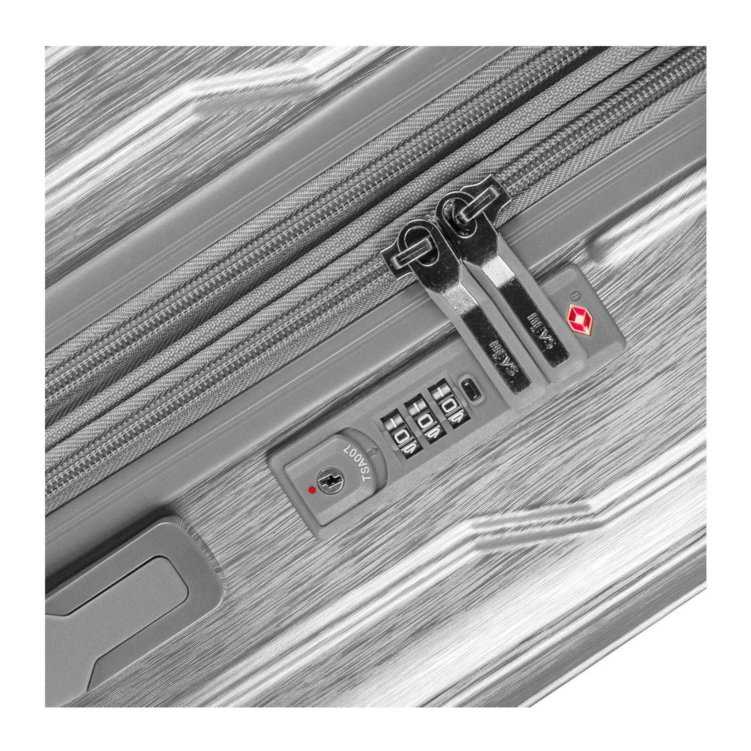 Heys Xtrak 3-Piece Expandable Luggage Set (Silver, 30-Inch, 26-Inch, 21-Inch)