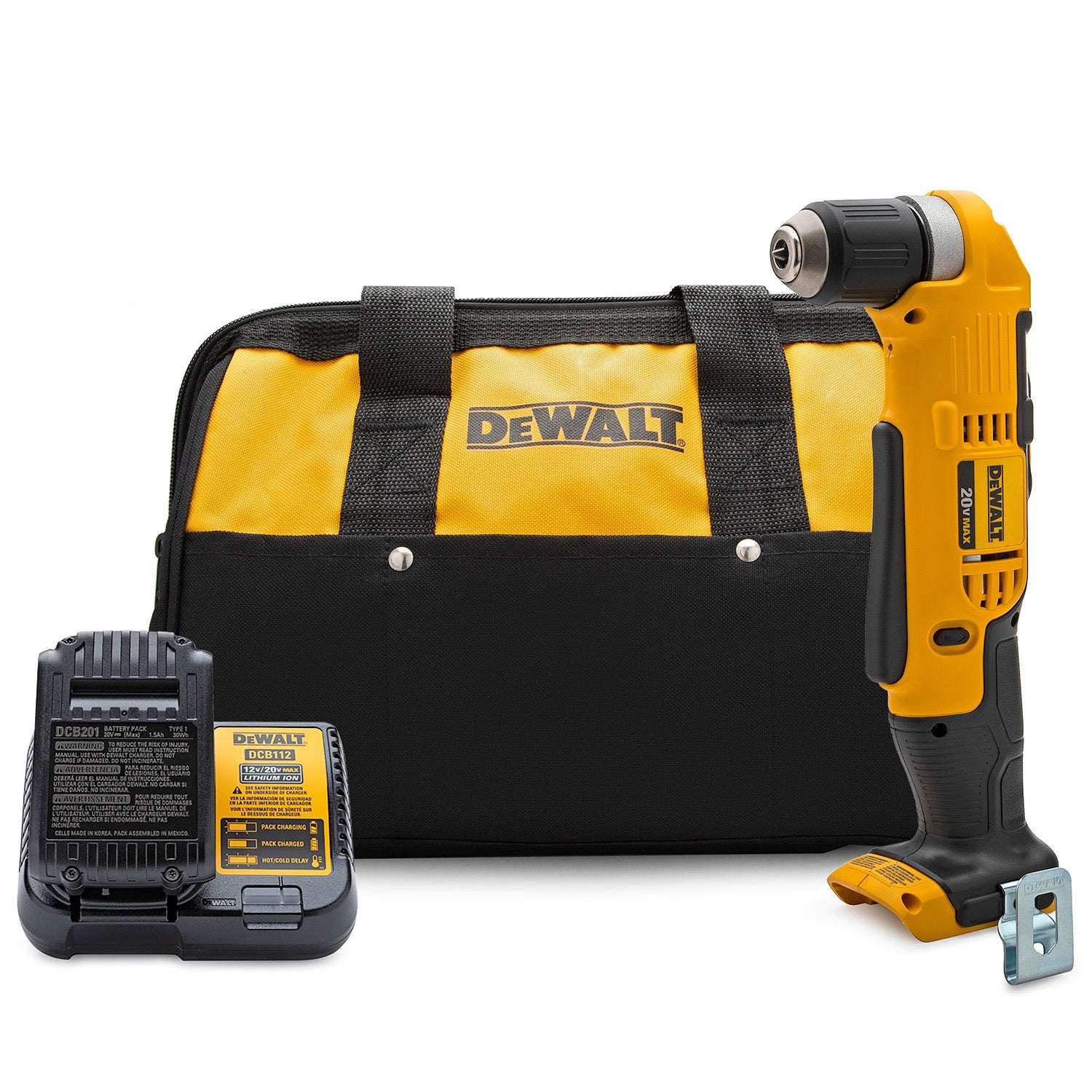 DCD740C1 20V Max Right Angle Cordless Drill Driver Kit