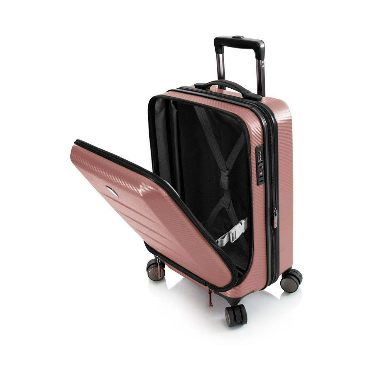 Heys EZ Access 2.0 Expandable Lightweight 21-Inch Carry-On Luggage Rose Gold