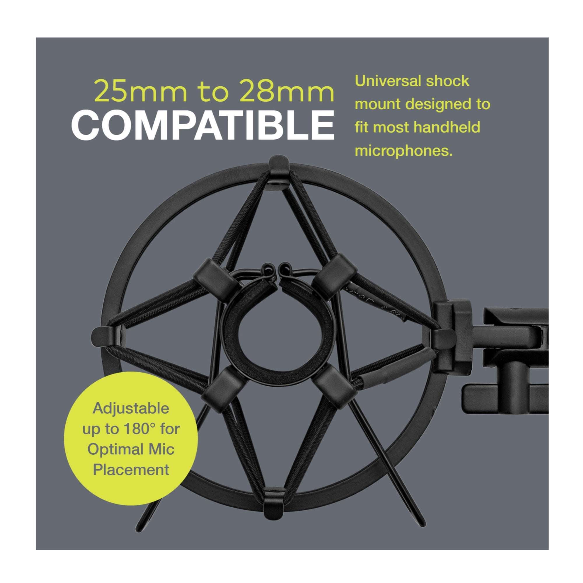 Knox Gear Microphone Shock Mount for 25mm to 28mm Handheld Microphones